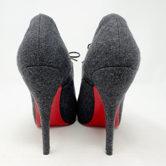Christian Louboutin Lady Derby Flannel Ankle Boots size 37 - Picture 4 of 10